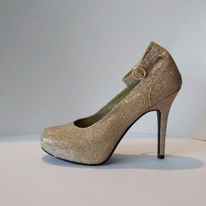 Madeline Girl - Gold Sparkly Heels